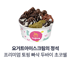 [요거트아이스크림의 정석] 프리미엄 토핑 빠삭 두바이 초코쉘