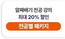 알짜배기 전공 강의 최대 200% 할인 - 전공별 패키지